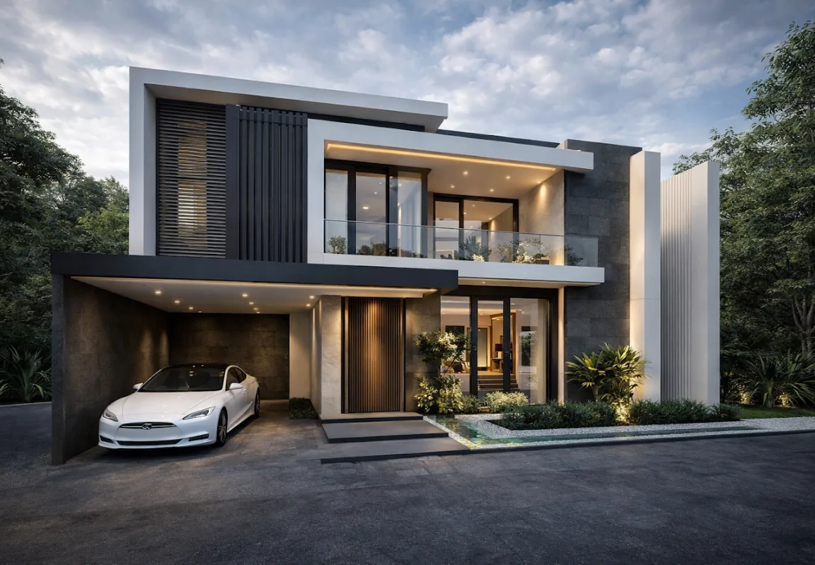 Modern Home Zambales exterior with pool