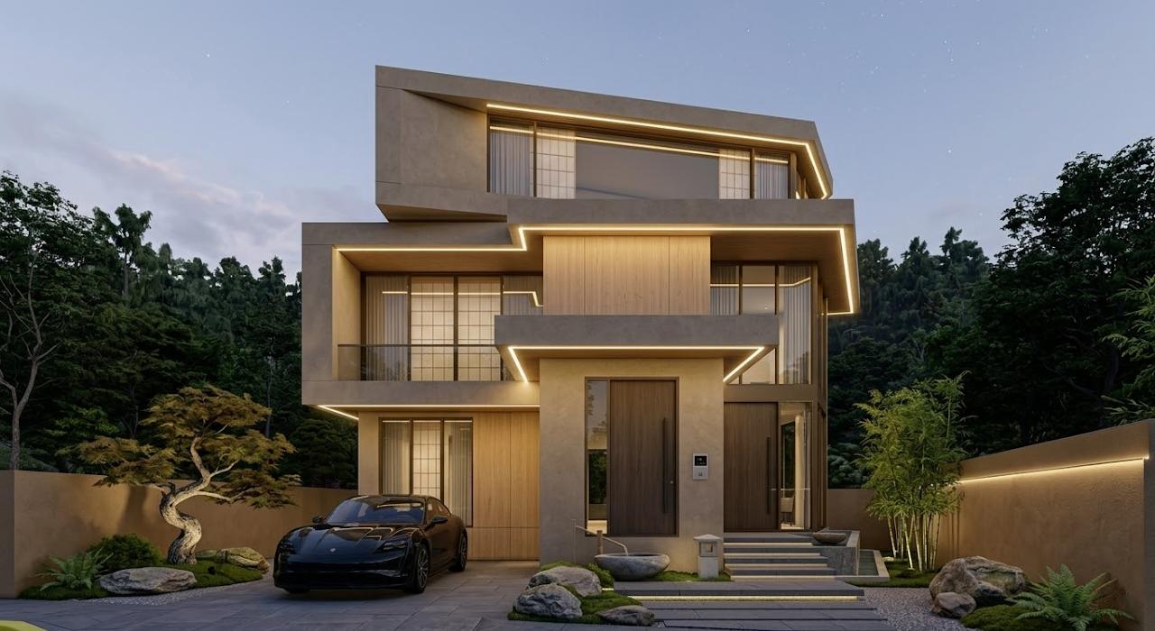 Modern residential exterior