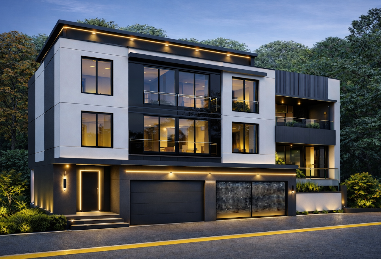 Modern residential exterior