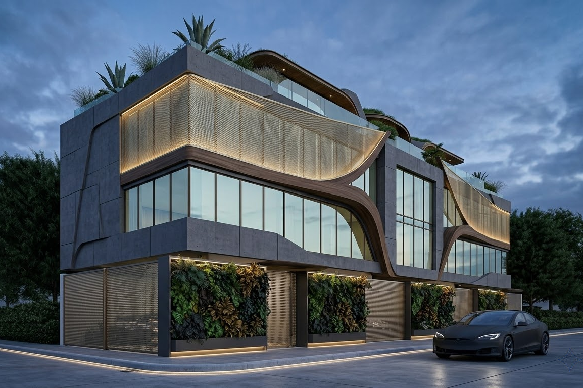Modern home exterior by Creacion Architecture