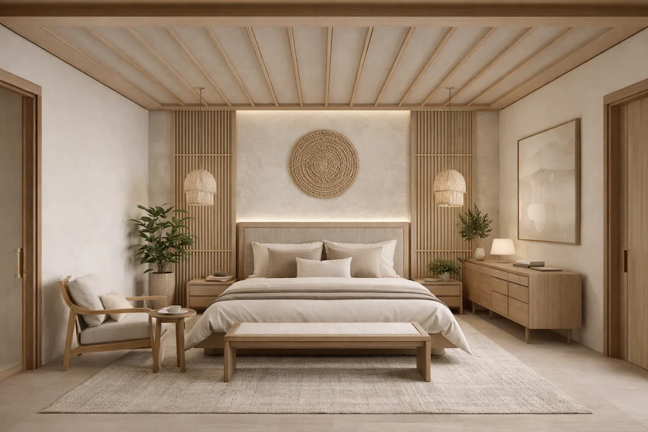 Modern bedroom interior design by Creacion Architecture, Philippines
