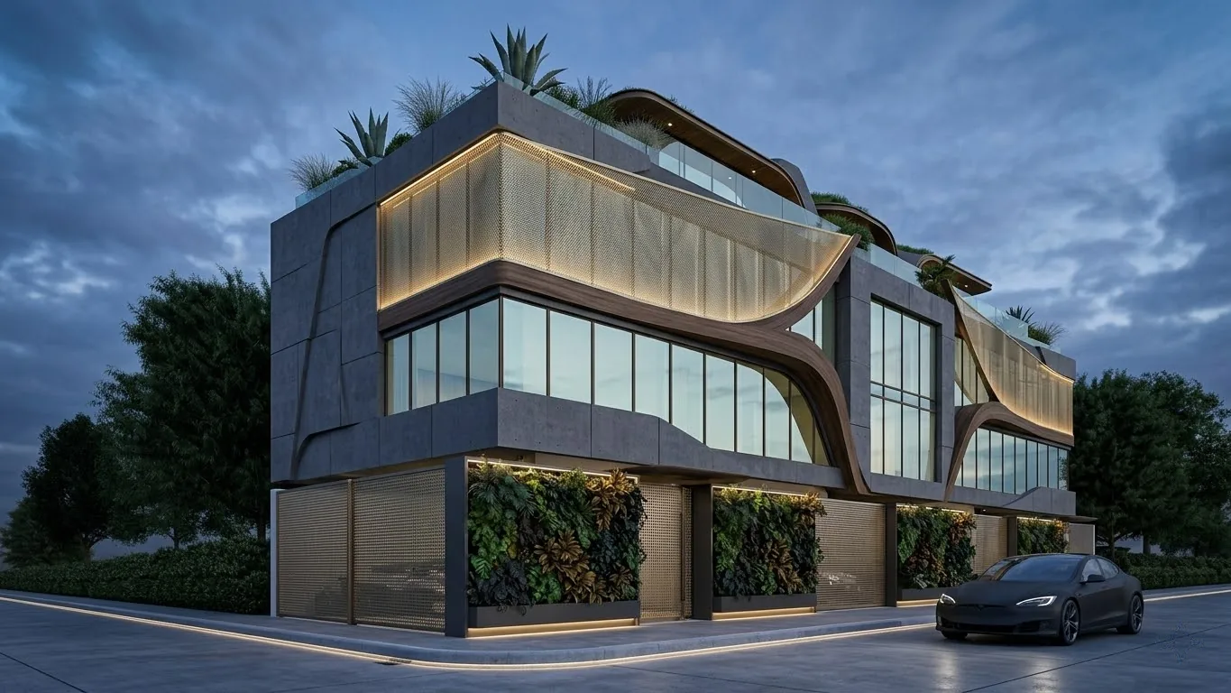 Modern commercial building exterior design by Creacion Architecture, Philippines